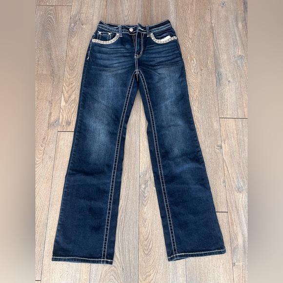 Denim - Dark Blue Women's Bootcut Jeans - Brand Unspecified